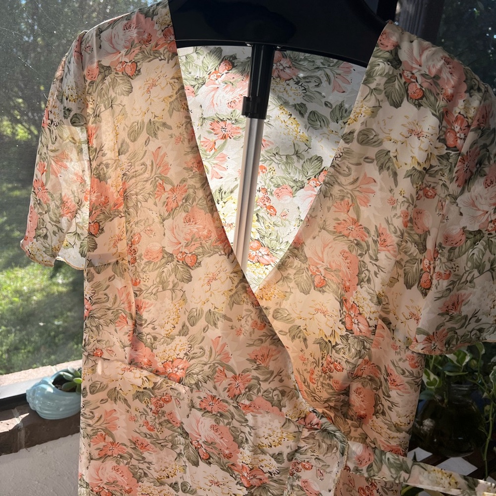 Floral wrap dress
